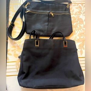 Set of 2 nylon bags used 10X13 10x14 black color